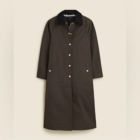 J.Crew Long Trench Coat Barn Jacket - Picture 1 of 7